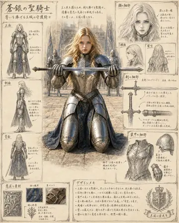 Comic / Storyboard - Character Reference Sheet Style
