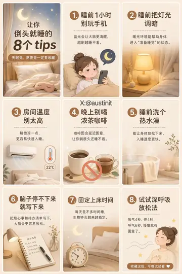 Healing Sleep Guide Nine-Panel Grid