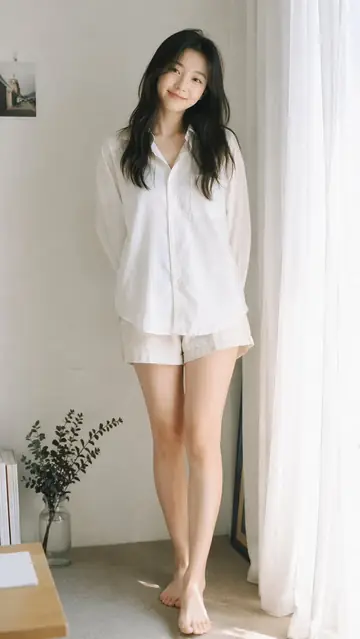 Window-Side Japanese Film Girl