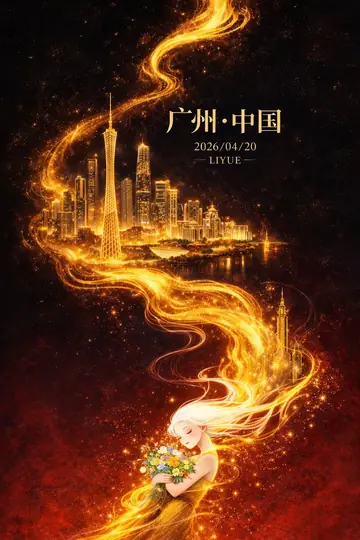 Gilded Canton Tower Eastern Fantasy Poster