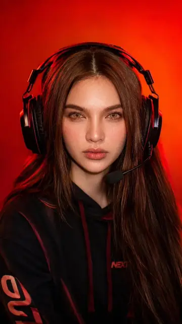 Profile / Avatar - Professional Female Gamer Studio Portrait