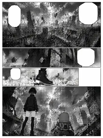 Comic / Storyboard - Ruined Sci-Fi Manga Page