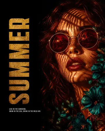Product Marketing - Summer Heat Editorial Poster