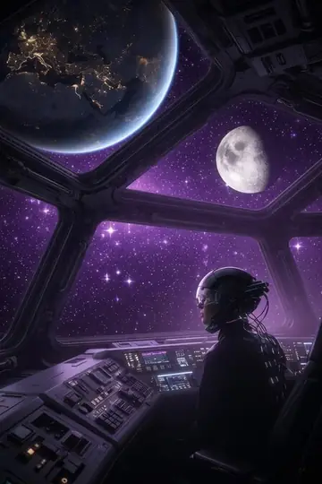Cinematic Space Panorama Pan