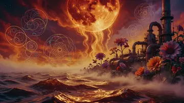Psychedelic Thermodynamic Moon Animation