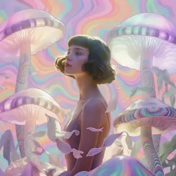 Pastel Psychedelic Mushroom Dream