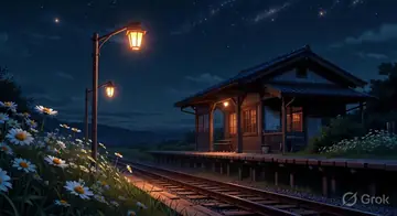 Nostalgic Ghibli Japanese Train Station