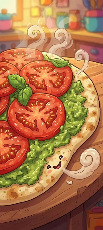 2D Cartoon Naan Food Animation