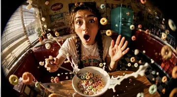 Cinematic Slow Motion Cereal Breakfast