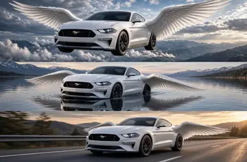 White Mustang with Pegasus Wings