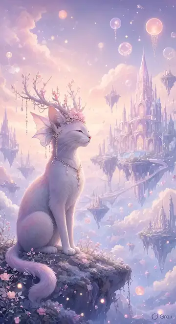 Surreal Pastel Cat Creature Video