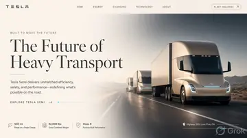 Tesla Semi Convoy Night Highway