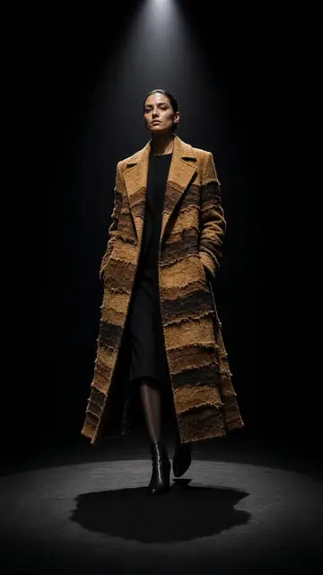 Sediment Coat Runway Fashion Walk