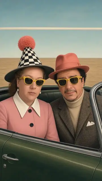 Surreal Magritte Desert Scene