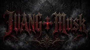 Gothic Red Gold Glowing Text