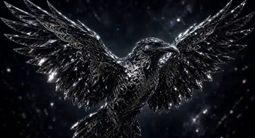 Onyx Gemstone Crow