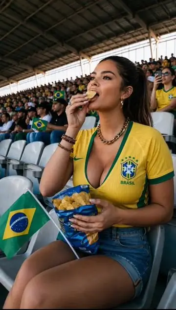 Candid Stadium Footage of a Quiet Spectator