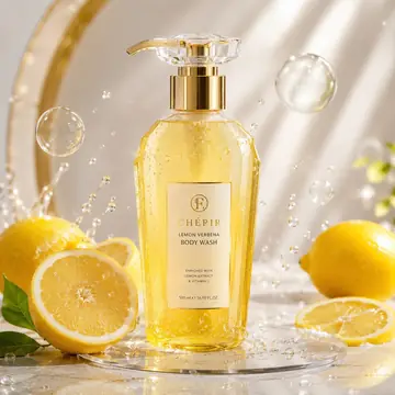 E-commerce Main Image - Luxury Lemon Skincare Product Photography