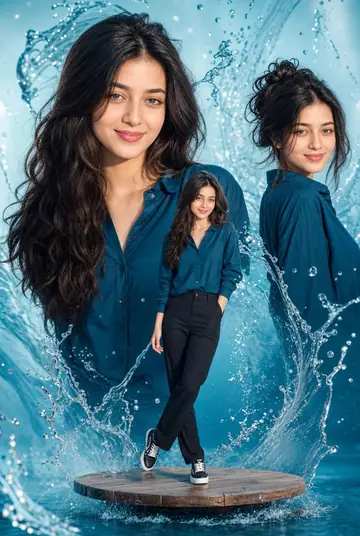 Profile / Avatar - Cinematic Water Splash Woman Portrait
