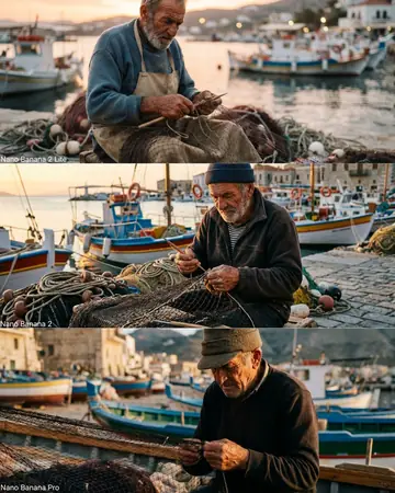 Social Media Post - Elderly Fisherman Mediterranean Portrait