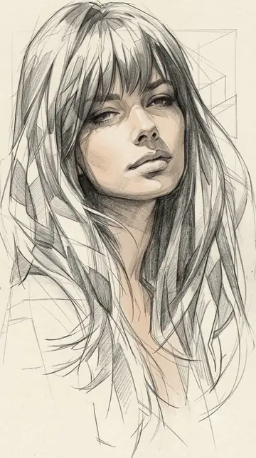 Social Media Post - High-Contrast Monochrome Portrait Sketch