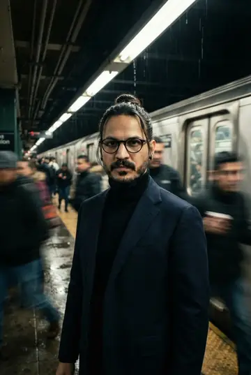 Product Marketing - Cinematic Subway Platform Portrait