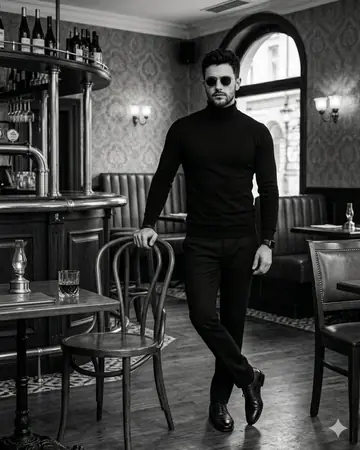 Profile / Avatar - Monochrome Vintage Bar Gentleman