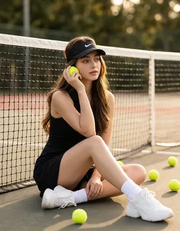 Product Marketing - Luxury Tennis Court Fashion Editorial