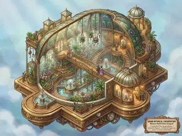 Game Asset - Clockpunk Miniature Greenhouse