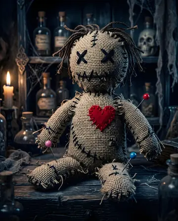 Game Asset - Stitched Burlap Voodoo Doll