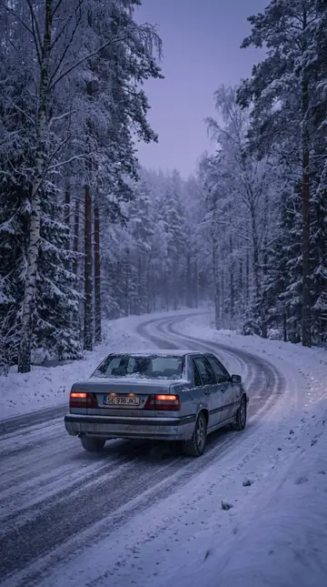 Game Asset - Cinematic Winter Road Landscape