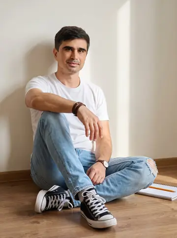 Social Media Post - Minimalist Indoor Lifestyle Portrait