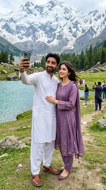 Social Media Post - South Asian Couple Skardu Travel Photo