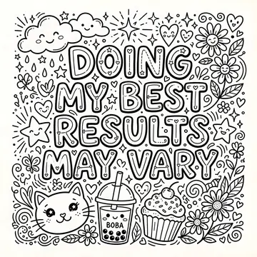 Infographic / Edu Visual - Whimsical Coloring Page Illustration