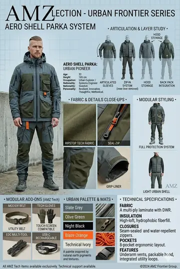 Infographic / Edu Visual - Technical Outerwear Design Sheet