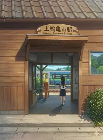 YouTube Thumbnail - Anime Railway Station Transformation