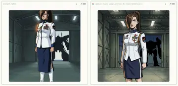 Comic / Storyboard - Female Dress White Uniform Detail