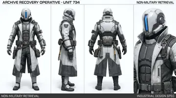 Comic / Storyboard - Archive Recovery Operative Character Sheet