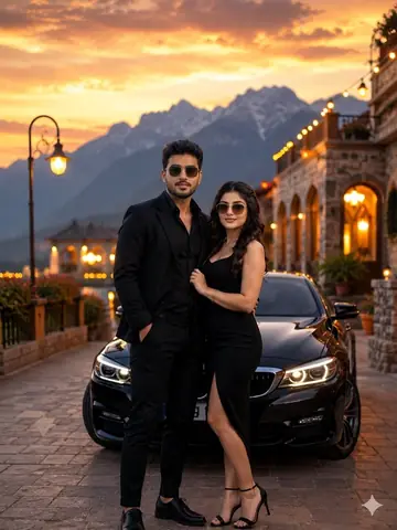 Product Marketing - Fashion Photography Couple with Luxury Car