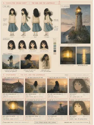 Anime Storyboard and Character Design