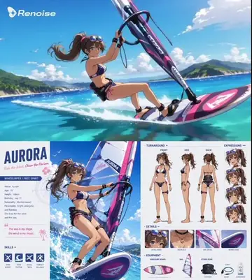 Anime Windsurfing Pursuit