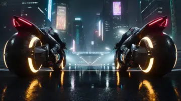 Neon Velocity Cyberpunk Bike Race