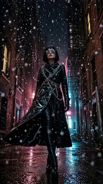 Cinematic Swordswoman Night Market Sequence