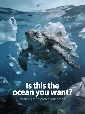 Plastic Pollution PSA Poster