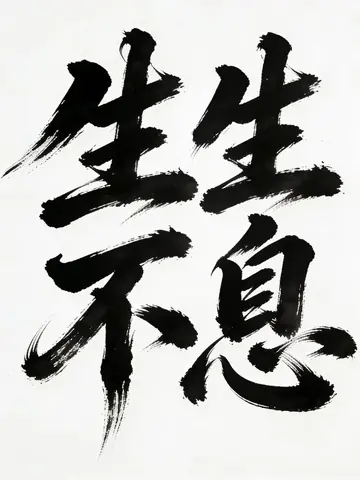 Endless Vitality Cursive Poster